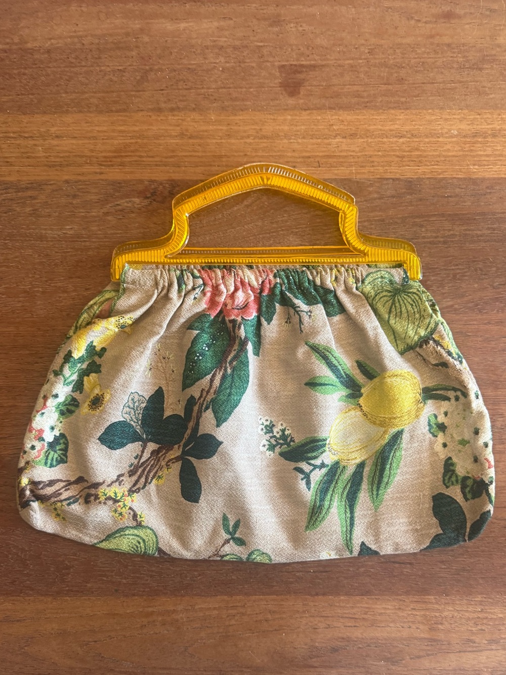 Vintage style ‘50s Barkcloth handbag - Picture 2 of 7